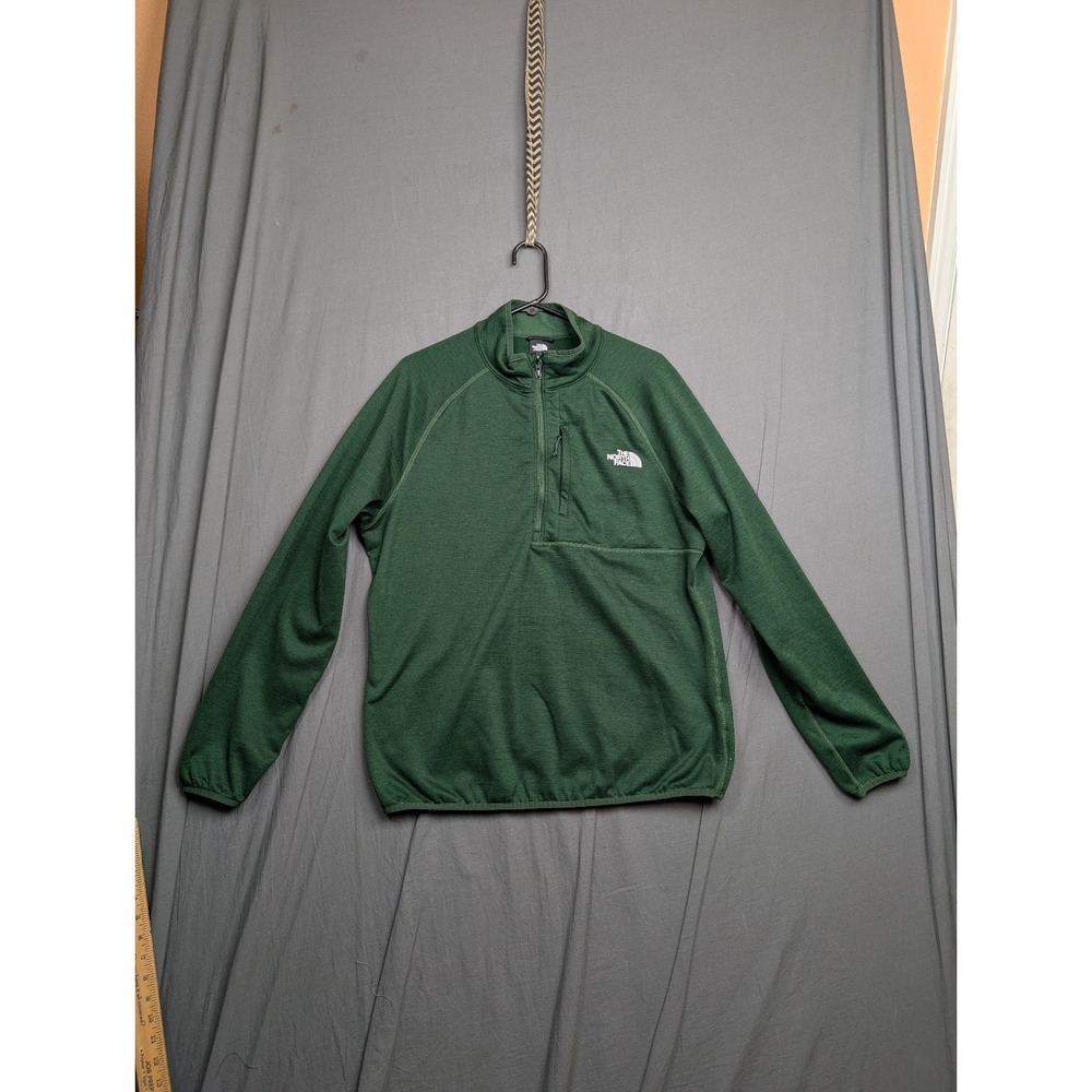 The North Face Men's  1/2 Zip Fleece Pullover Green Large